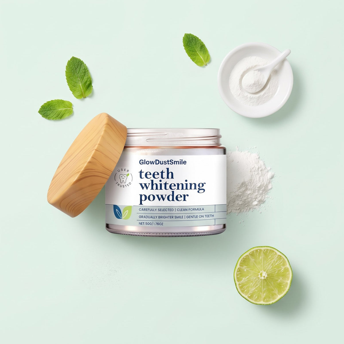 Teeth Whitening Powder Soothes Sensitive Gums Improve Halitosis Lasting Freshness Breath Reduce Yellow Stains Care Tooth Powders